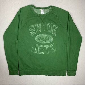 Junk Food Jets Sweatshirt Mens XL New York Crewneck Pullover NFL Green